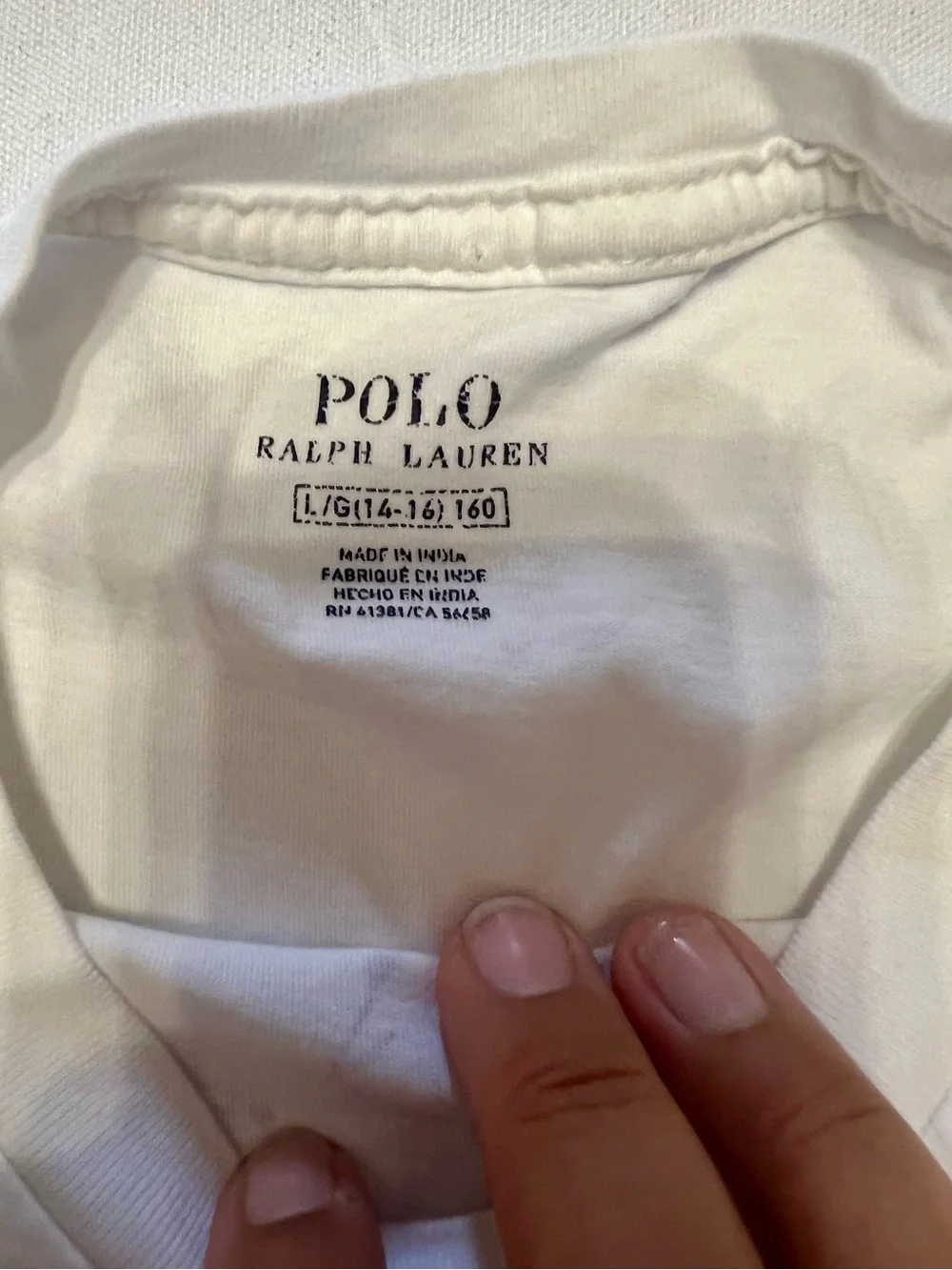 Polo Ralph Lauren boys outfit set sz 14 L14-16 paint splatter Tee chino shorts